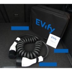 Cable de carga del automóvil Evify, tipo 2, espiral 11kw, 5m, 16A