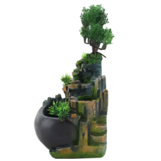 Stolní vodopád Bonsai Feng Shui resteq s osvětlením a mlhou