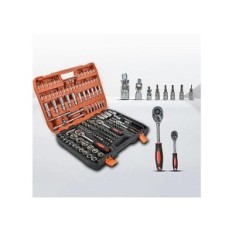 Set von RESTEQ-Werkzeugen in einem Koffer 172 Teile Eine Reihe von Handwerkzeugen für Heimwerker, Workshop und Reparaturen, in e