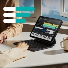 teclado QWERTZ ESR 6B014A Qwertz para ipad Air 11 polegadas M2 2024