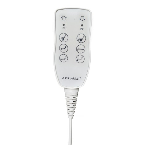 Azzurro 891 elektrické kozmetické kreslo sivé — detail ovládania