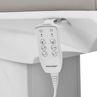 Azzurro 891 elektrické kozmetické kreslo sivé — detail ovládania