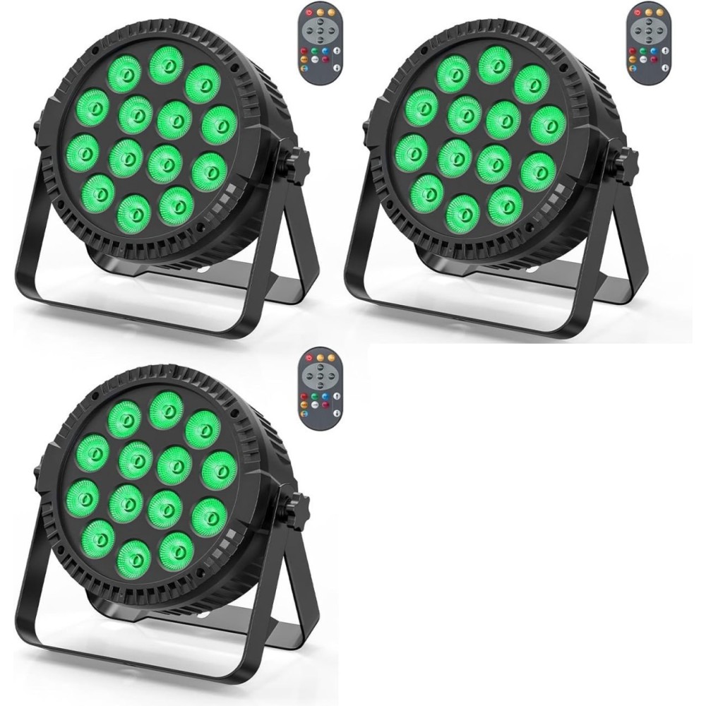 3 LED svetlomety LED, 14 RGBW Diodes, Diaľkové ovládanie