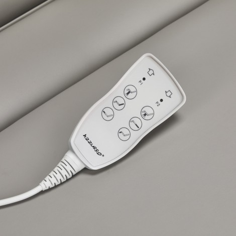 Azzurro 891 elektrischer Kosmetikstuhl grau — Detailaufnahme Bedienelemente