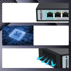 Sodola Communicator, 8 porti, 2,5 g, 1 10g SFP pesa, 60 GB / s