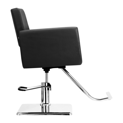 Fauteuil de coiffure Gabbiano Helsinki noir — vue latérale