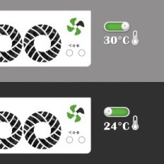 ECOCALM SMART 39 DB 2,3E + 2 V FAN WHITE SIANT FAIR so spánkovým režimom a inteligentnými kontrolami pre spálňu