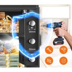 Brannbestandig innenlands Safe Tiskgg, 25 L, Svart, Brukt