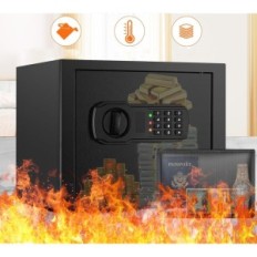 Brandsikre indenlandske safe Tiskgg, 25 l, Sort, Brugt