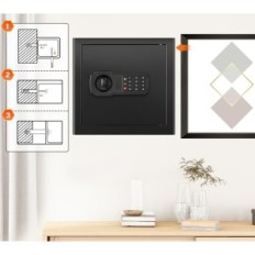 Brandsikre indenlandske safe Tiskgg, 25 l, Sort, Brugt