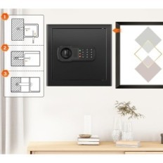 Brandsikre indenlandske safe Tiskgg, 25 l, Sort, Brugt