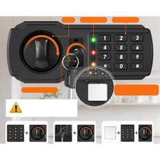 Feuerfester inländischer sicherer Tiskgg, 25 l, schwarz, gebraucht