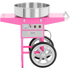 Mobiele suikerswolmachine met een trolley