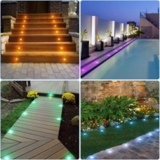 Lâmpada fvtled, RGB, 12 V, 15 lumens, IP67, diâmetro 30 mm, 20 pcs.