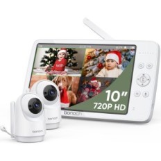 Caméra de Bonoch 10000mAh IP65 720MP 20W avec moniteur pour le mode bébé et nuit