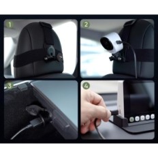 Bonoch Auto Camera 5 "1440P Roterende 360 ° Monitor voor een kind