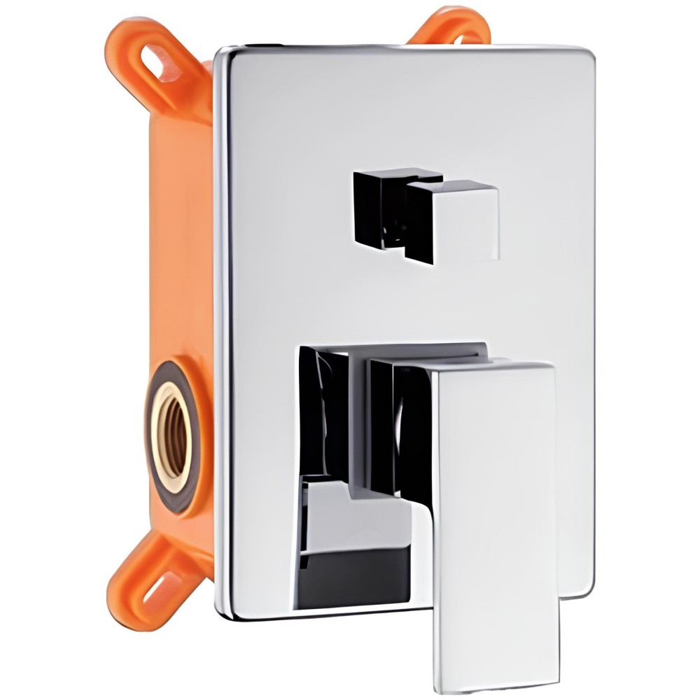 Gebrauchte Cube Shower Mixer Single-Chrome Aquarelax Chrome