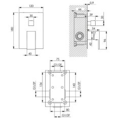 Μεταχειρισμένο Mixer ντους Cube Single-Chrome Aquarelax Chrome