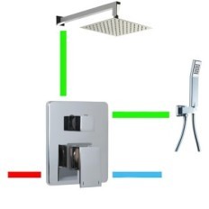 Gebruikte CUBE Douchemixer Single-Chrome Aquarelax Chrome