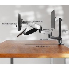 Worldlift håndtak for tre skjermer med en diagonal på 17-27 inches utstilling