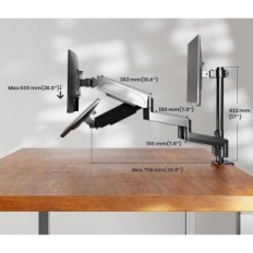 Worldlift rukojeť pro tři monitory s diagonálem 17-27 palců výstavy
