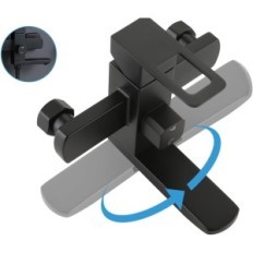 Shower mixer, black, 1.5m, spout and handset, exhibition