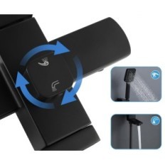 Mezclador de ducha, Negro, 1,5 m, Sput and Thumbset, Exhibition