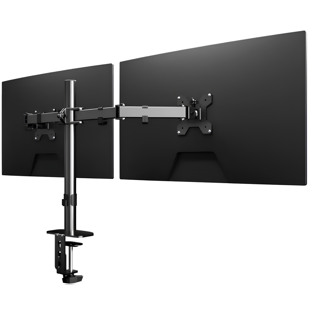 Suptek Desk Handle for 2 Computer Screens opptil 27 tommers utstilling