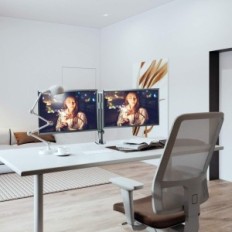 Suptek Desk -kahva 2 tietokoneen näytölle jopa 27 tuumaa näyttely