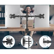 Divi monitori Bontec MDM002 monitori 13-27 '', VESA 75/100 izstāde