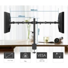 Dva monitory BONTEC MDM002 Monitory 13-27 '', VESA 75/100 Výstava