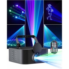 Scenic Laser RGBW 3D animācijas DMX skaņas aktivizēšana, 120V, nav iestatīts