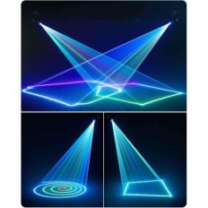 Scenic Laser RGBW 3D Animasjon DMX Sound Activation, 120V, NEI SET