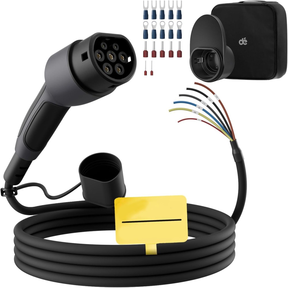 Charging cable Dé, type 2, 11 kW, 3-phase, 7.5 m, 16 A, 5 meters