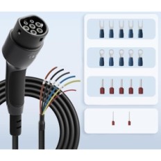 Charging cable Dé, type 2, 11 kW, 3-phase, 7.5 m, 16 A, 5 meters