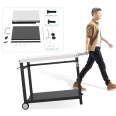 Barbecue BBQ Table auxiliaire pliable en acier inoxydable