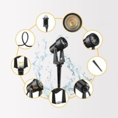 Gebrauchte Svater Outdoor 32m 3000lm 27V IP65 Gartenbeleuchtung 10 Stück.