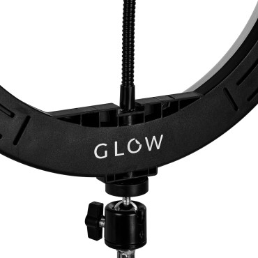 GLOW kruhové RGB svetlo 13" s trojnožkou 10W — detail štítku