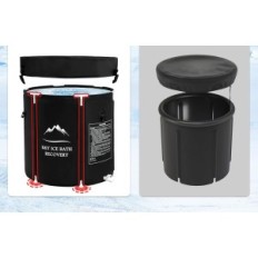 Kasutatud kokkuklapitavad kaasaskantavad vann B & Y 80X75CM Black Compact Bath Bath kodus ja reisimise kaasaskantava disain