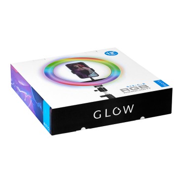 Lampe annulaire GLOW RGB 13" avec trépied 10W — emballage