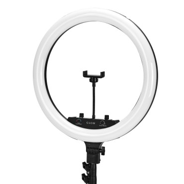 Lâmpada Anel GLOW 18" com Tripé 45W — vista frontal