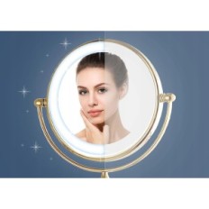 Jóias cosméticas com luz de fundo, dupla face 20 cm exposição