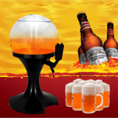 RESTEQ Ice Container for Beer, Juice 3.5 L Cooling Beer Dispenser Container with Krill