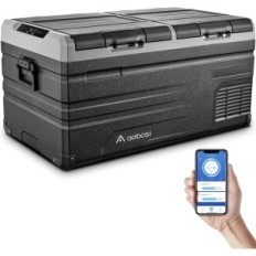 AAOBOSI šaldytuvas 90L kompresorius Dvi WiFi zonos 12/24V 230V