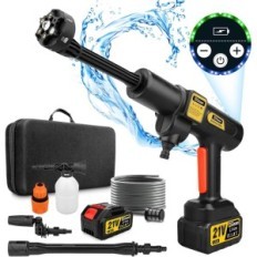 GISAM battery pressure washer 2x3a, 1.08 GPM adjustable nozzle