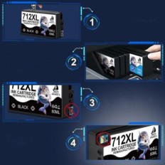 Dvojitý D 712 Nahrazení HP 712 s Designjet T650, bez nastavení