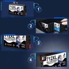 Double D 712 remplacements HP 712 à avec designjet T650, pas de jeu