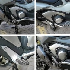 I piedi di alluminio di Oxllone CNC Offroad X-adv 750 2021-2025 Grigio