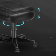 Eureka ergonoomiline kontori väljaheide reguleeritav 35-43 cm pöörlev 360 ° must