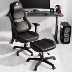 Eureka ergonomiškas biuro išmatose reguliuojamas 35-43 cm besisukantis 360 ° juoda